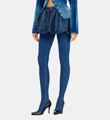 Jupe courte à volants en denim Diesel