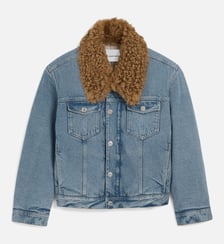 Veste trucker rembourrée unisexe en coton AMI Paris