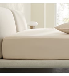 Drap-housse en percale lavée, bonnet 30 cm AM.PM