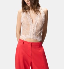 Gilet en dentelle de valenciennes Pinko