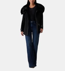 Manteau laine et Melton mélangés Guess