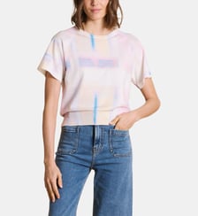 Pull manches courtes imprimé en coton biologique La Fée Maraboutée