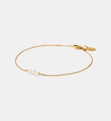 Bracelet en argent 925 plaqué en or jaune 18K avec des perles Aristocrazy