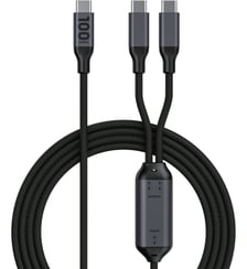 CABLE 1.5M 100W 2 en 1 USB-C vers x2 USB-C Essentiel B
