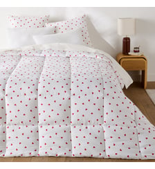 Couette synthétique, imprimé coeurs, microfibre recyclé La Redoute Interieurs