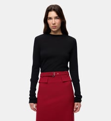 Pull en laine mérinos à épaulettes amovibles Pinko