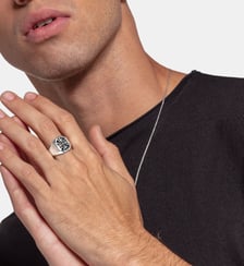 Bague boussole noir Thomas Sabo