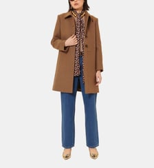 Manteau Cintré Uni en Laine  - Madeline Tara Jarmon
