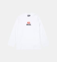 T-shirt à manches longues avec logo Diesel Kids