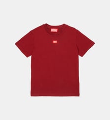 T-shirt en jersey avec écusson "D" rouge Diesel Kids