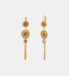 Boucles d'oreilles dormeuses   doré à l'or fin - Circus Satellite