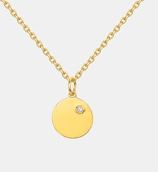 Collier chaîne Insolite | Ronde en Plaqué Or avec diamant blanc La Garçonne Diamant