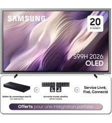 TV OLED TQ65S99H (2026) 65" (163 cm) 4K - Smart TV avec IA, anti-reflet, mode art (effet tableau) Samsung
