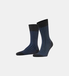 Chaussettes Shadow rayures-Gris foncé-43/44 Falke