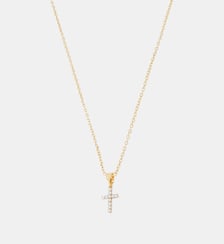 Collier pendentif croix strassée acier inoxydable Balaboosté