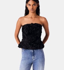 Top orné de fleurs Maje