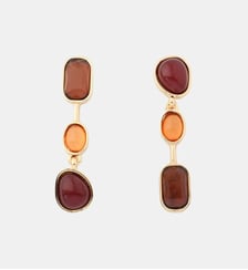 Boucles d'oreilles asymétriques à cabochons Balaboosté