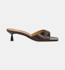 Sandales à Talon June Cuir Embossé Serpent Bobbies