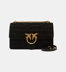 Sac à bandoulière moyen love bag one en cuir embossé crocodile Pinko