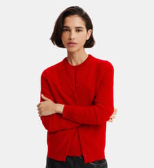Cardigan droit en cachemire 2 fils Bompard