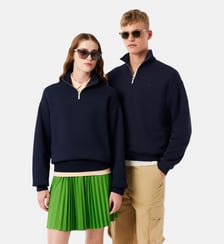 Sweatshirt col zippé molleton épais Lacoste