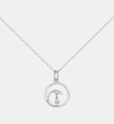 Collier en Argent avec diamant blanc La Garçonne Diamant