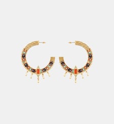 Boucles d'oreilles créoles avec perles CENOTE Hipanema