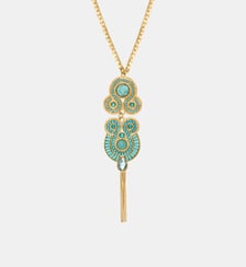 Collier pendentif   doré à l'or fin - Circus Satellite