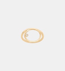Bague Harmonie | Continue en Plaqué Or avec diamant blanc La Garçonne Diamant