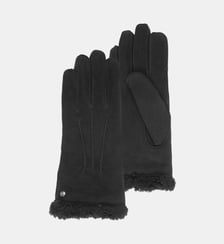 Gants en cuir de chèvre velours, doublés en imitation fourrure Isotoner
