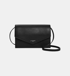 Sac pochette avec bandoulière en cuir lisse Le Tanneur