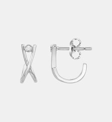 Demi-créoles Harmonie | Infinie en Argent avec diamant blanc La Garçonne Diamant