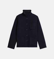 veste en laine bleu Agnès b.