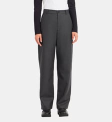 pantalon droit en laine Agnès b.