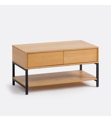 Banc d'entrée métal acier plaqué chêne La Redoute Interieurs
