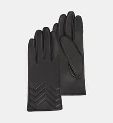 Gants en cuir d'agneau pleine fleur, doublés soie, tendance et modernes Isotoner