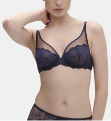 Soutien-gorge avec armatures décolleté plongeant - Bleu Cosmic Simone Pérèle