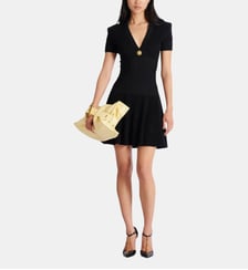 Robe courte évasée en maille Balmain