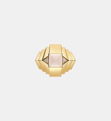 Bague Rockaway Mini Pyramide Or Jaune et Opale Statement