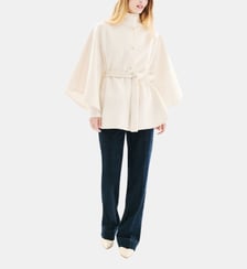 Poncho hacaro - Motif uni - Coupe droite Caroll