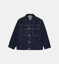 Veste en denim avec logo imprimé Marni