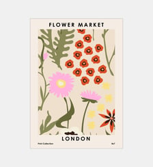 Poster   Flower Market London - NKTN Poster & Frame