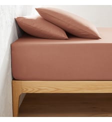 Drap housse uni coton, bonnet 32cm La Redoute Interieurs