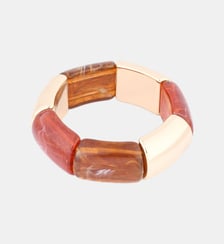 Bracelet élastique marron, rouge et doré Balaboosté