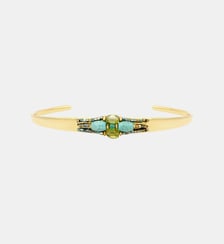 Bracelet jonc ajustable   doré à l'or fin - Dakota Satellite