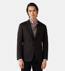 Blazer En Laine Mélangée À Chevrons Hackett London
