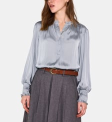 Blouse Satinée À Manches Bouffantes Deesse Maison 123