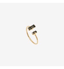 Bague cristal plaquée or - palace Caroline Najman