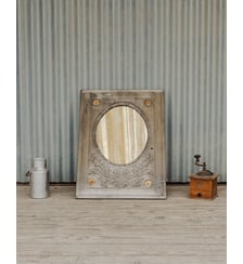Miroir trumeau en métal argenté Igor N°1047- Produit chiné Debongout