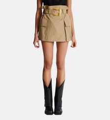 Jupe taille haute en gabardine Balmain